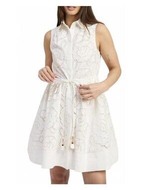 En Saison Marisol Cotton white Shirtdress size XS
